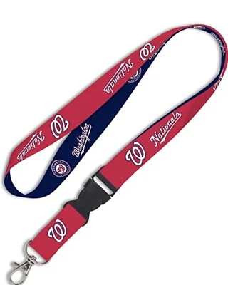 WinCraft Washington Nationals Navy Reversible Lanyard with Detachable Buckle - Image 1 of 2