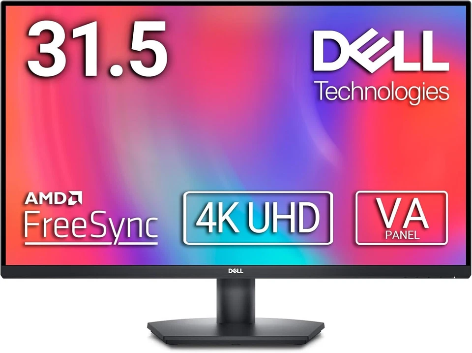 Dell 32 Inch 4K Monitor SE3223Q UHD 60Hz, Dual HDMI 2.0, DisplayPort 1.2