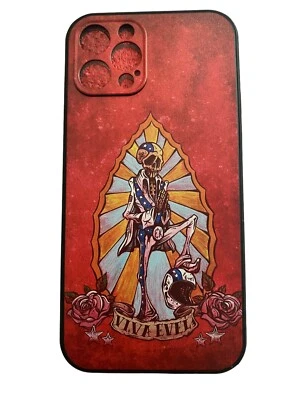 Apple iPhone 12 Pro Case Soft TPU Viva Evel Daredevil Skeleton Black - Image 1 of 3