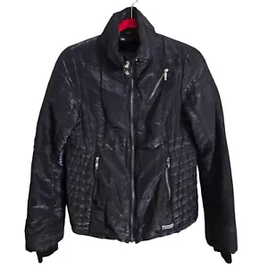 Spyder Black Quilted Snowboard Ski Full Zip Primaloft Jacket Size S - Picture 1 of 8