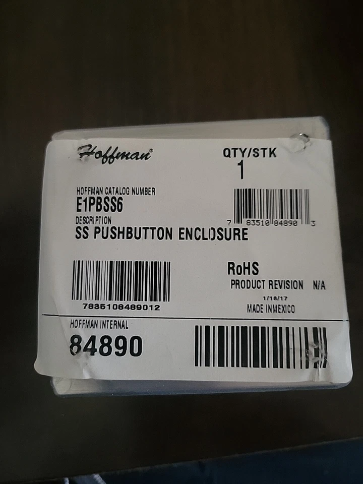 NVENT HOFFMAN Hoffman E1PBSS6 Pushbutton Enclosure