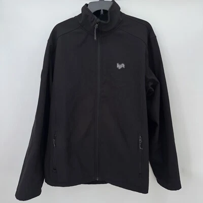 Lyft 1K Rides Jacket Mens 2XL Black Softshell Fleece Lined Zip Up Long Sleeve - Image 1 of 4