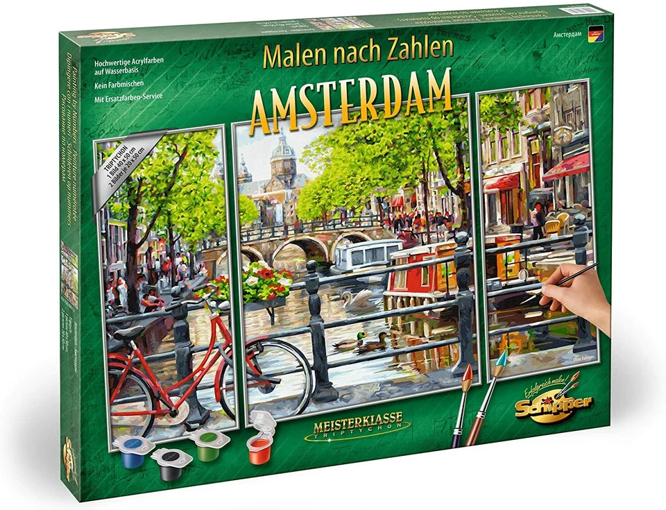 SCHIPPER - 609260812 - MALEN NACH ZAHLEN - AMSTERDAM - TRIPTYCHON # NEU OVP