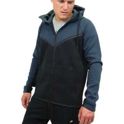 CHAQUETA CON CAPUCHA PARA HOMBRE PEQUEÑA NIKE TECH POLAR WINDRUNNER VERDE SELVA NEGRA 885904 Foto 1 de 4