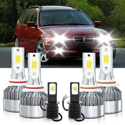 Kit de 6 bombillas LED de haz alto bajo + luces antiniebla para BMW 325i 1988-1989 Foto 1 de 4