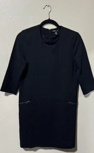 MNG MANGO DRESS BLACK 3/4 Sleeve - Picture 1 of 4