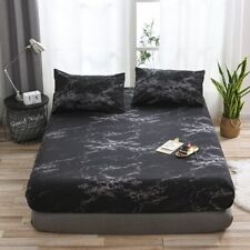 Elastic Printed Bed Sheet Cover Bedspread Mattress Coverlet Pillowcase Bedding