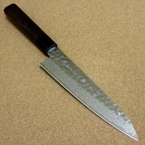 Japanese Kitchen Gyuto Chef's Knife 180mm 7 in Hammered Damascus 45 Layer JAPAN - Picture 1 of 10
