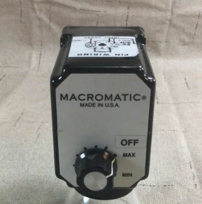 MACROMATIC SS-56146-C-792 12VDC .03-1 Sec Time Delay Interval [M27] - Image 1 of 4