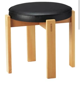 NEW IKEA HOLMSJO Stool, beech/Jonsbyn black, 905.786.81 - Picture 1 of 4