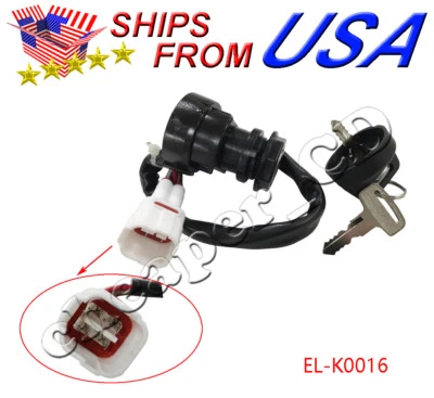 Ignition Key Switch For Yamaha Raptor 50 YFM50 YFM 50 2004-2008 ATV - Image 1 of 2