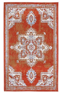 Distressed Bohemian - 2'x4', Rust, Transitional Moroccan Oriental Rug - 512 - Picture 1 of 8