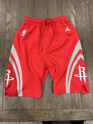 Boys Adidas Houston Rockets Nba Basketball Shorts Medium Red Cover