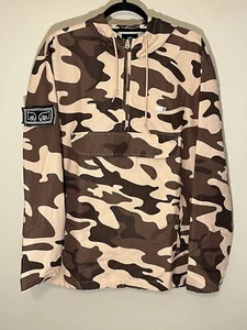 OBEY Crosstown Anorak Jacket Camo Size Large Windbreaker Hoodie With Patch (F) - Picture 1 of 12