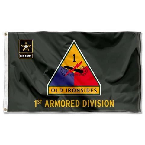 US Army 1st Armored Division Flag Large 3x5 Cover