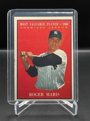 1961 ¡Topps!  ¡ROGER MARIS!  MVP!  ¡NUEVA YORK YANKEES!  #478 ¡EXCELENTE+ ESTADO! Foto 1 de 2