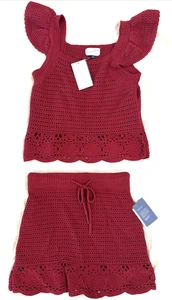 Universal Faden Häkel Rock und Tank Set klein rot Neu mit Etikett - Bild 1 von 6