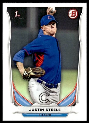 2014 Bowman Draft Justin Steele #DP120 1st Bowman Chicago Cubs - Image 1 of 2