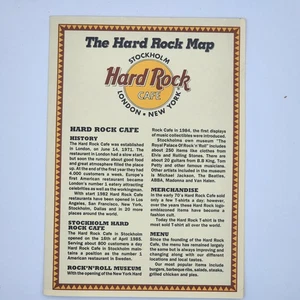 The Hard Rock Map Stockholm Date Unknown Paper Very Good Collectable - Picture 1 of 3