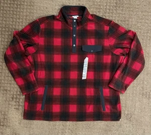 Pullover Duluth Trading Doble Espalda Polar Caja Coche Rojo a Cuadros Talla 2XL Calce Relajado  - Imagen 1 de 7
