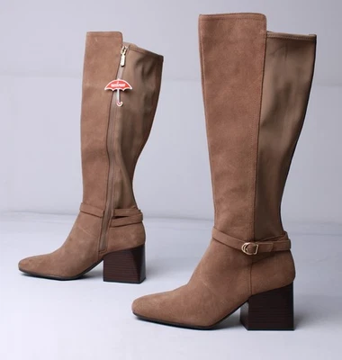 Bota Twyla Alta Impermeable Blonda para Mujer CD4 Gamuza Taupe Talla US:7.5M Foto 1 de 4