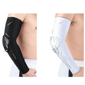 2 PCS Arm Sleeve Basketball Sports Anti Collision Compression Elbow Protection - Picture 1 of 7