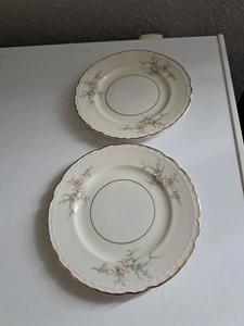 2 piatti da pane da dessert vintage Arcadian Old Rose fine Cina floreale - Foto 1 di 3