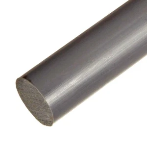 1.250 (1-1/4 inch) x 29 inches, PVC Plastic Round Rod, Gray, Type 1 - Picture 1 of 1