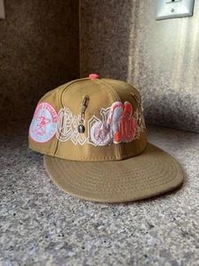 New Era Cooperstown Collection CC Exclusive Fitted Hat 7 1/4 Brown/Pink - Picture 1 of 7