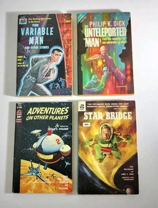Lot 4 Vintage ACE Science Fiction Taschenbücher Philip K Dick VARIABLE MAN, Simak  - Bild 1 von 21