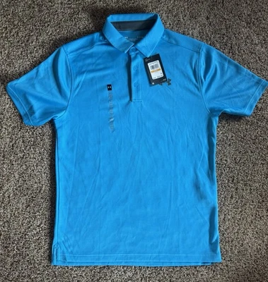 Under Armour Shirt UA Tech Polo Performance Golf Loose Fit 1290140 Men's Sm Blue - Image 1 of 4