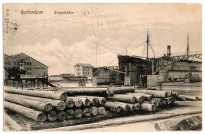 Rotterdam, Netherlands 1908 Postcard, Droogdokken, Ship Dock - Imagen 1 de 2