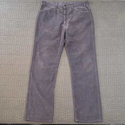 True Vtg 70's Levi's Corduroy Pants Men 38x32 (36x32) Purple Talon Zipper Retro - Image 1 of 4