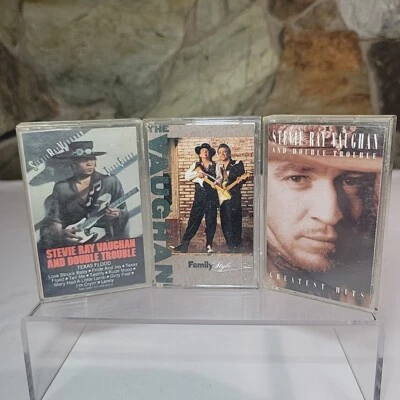 Stevie Ray Vaughan and Double Trouble Texas Flood, Greatest Hit, Bros 3 Cassette - Image 1 of 4