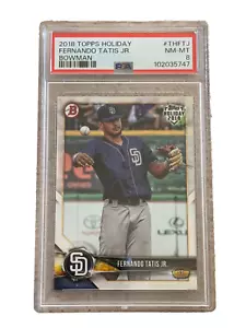 2018 Topps Holiday Bowman Fernando Tatis Jr #TH-FTJ PSA 8 Baseball Card - Picture 1 of 2