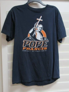 Papst Franziskus T-Shirt dunkelblau Medium Baumwolle Kurzarm - Bild 1 von 3