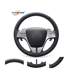 Black Genuine Leather Steering Wheel Cover for Mazda 6 Atenza 2009-2013 #Q001 - Foto 1 di 10