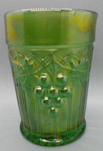 Smaragdgrün Northwood Carnival Glas Traube & Gothic Bögen Becher - Bild 1 von 4