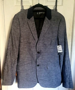 Howe Personal Jesus Slub Chambray Linen Cotton Sport Coat Blazer Jacket Mens 40 - Picture 1 of 17