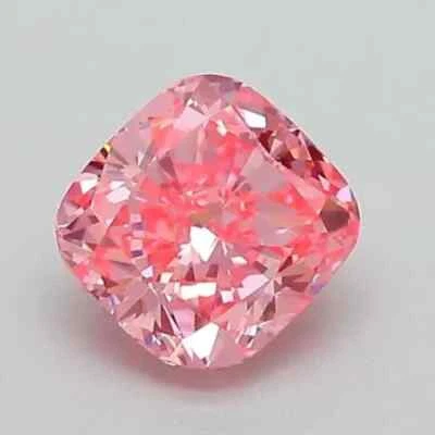 Cushion 2.09 Ct Fancy Vivid Pink VS2 IGI Certified Lab Grown CVD Diamond - Image 1 of 4