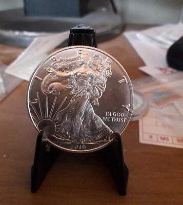 STATI UNITI USA DOLLARO 2019 AMERICAN SILVER EAGLE 1 oz Oncia argento 999 - Immagine 1 di 2