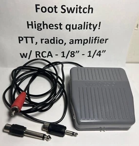 Przełącznik nożny PTT 3,5 mm 1/8 1/4 RCA Wzmacniacz radiowy HAM CB FootSwitch 5,5 stopy - Zdjęcie 1 z 5