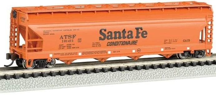 Bachmann ~ N Scale ~ Santa Fe #101414 ~ ACF 56' 4-BAY Center-Flow Hopper ~ 17564 - Image 1 of 1
