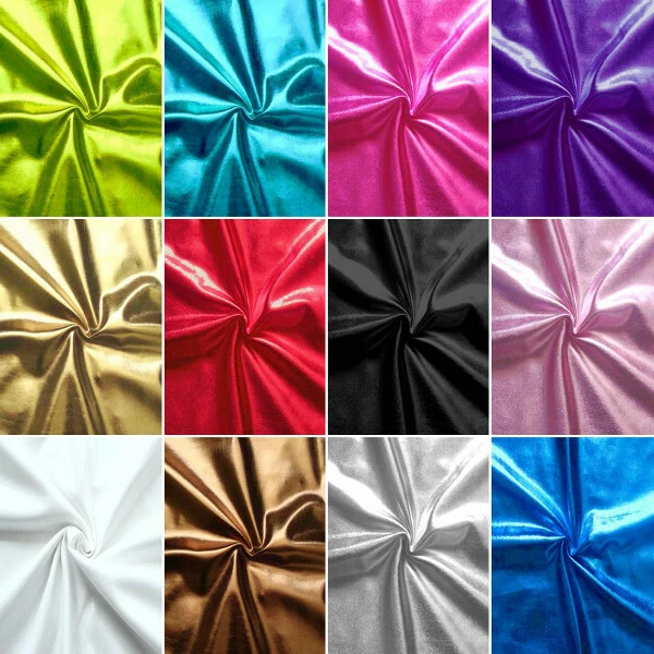 Stretch Folienjersey glänzend Meterware 150cm breit Karnevalstoff Kostümstoff  - Bild 1 von 1