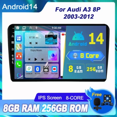 Android 14 GPS Für Audi A3 S3 RS3 8P 8V Autoradio CarPlay DAB Navi DSP 8GB+256GB - Bild 1 von 4