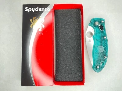 RARE Spyderco Manix 2 FRN Mystic Green 20CV C101MGR2 Discontinued - Image 1 of 4