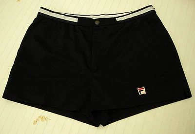 '80 SHORT short FILA, taglia 52, Blue, USATO ORIGINALE VINTAGE, era Borg Lendl - Photo 1/4