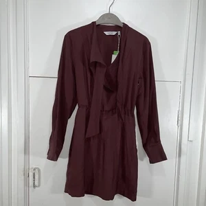 & Other Stories Mini Dress Cowl Neck Red Relaxed BNWT Size UK 8 EU 34 - Picture 1 of 7