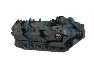 Micro Machine Military Tank Model With Skull Decal & Blue Camouflage Pattern - Picture 1 of 7