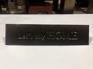 Showtime Sales Let's Stay Home Iron Box Decoration Sign, Double Sided Desk Plaqu - Picture 1 of 5